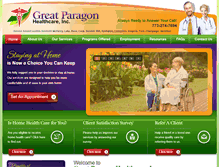 Tablet Screenshot of greatparagonhealthcare.com